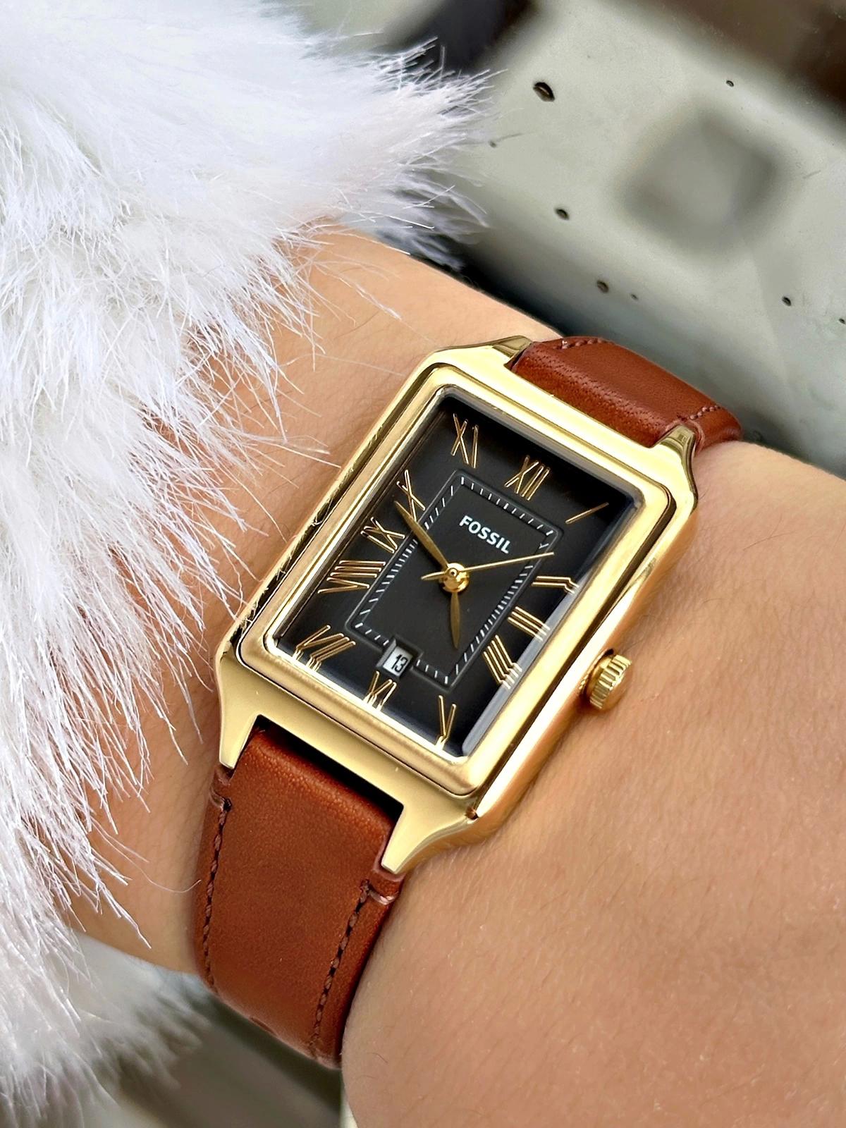 Fossil FES5303 34 mm Kahverengi Deri Kordon Analog Kadın Kol Saati