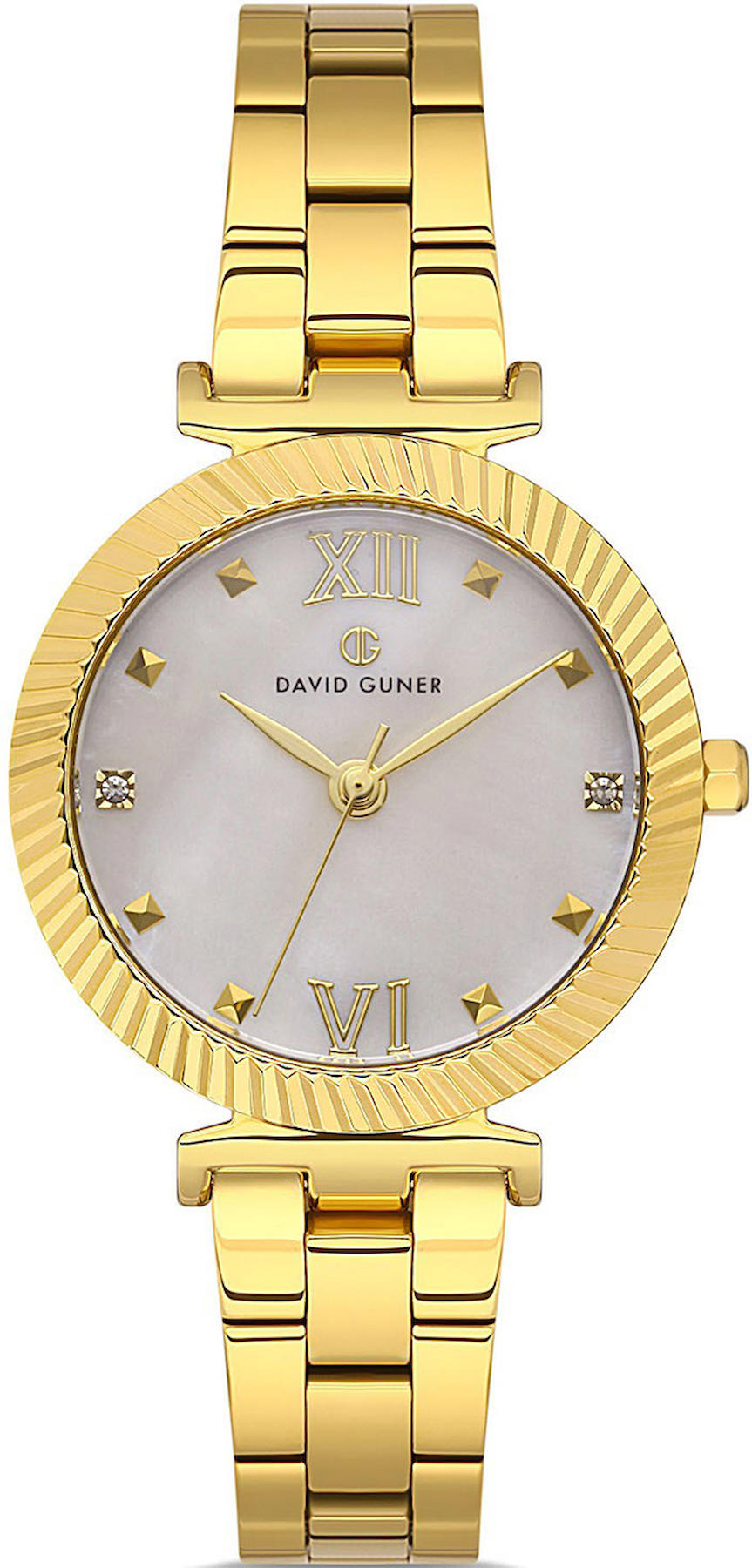 David Guner DG-8412LA-B1 33 mm Altın Çelik Kordon Analog Kadın Kol Saati