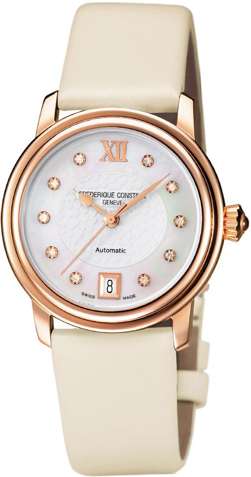 Frederique Constant FC303WHD2P4 34 mm Beyaz Kanvas Kordon Analog Kadın Kol Saati