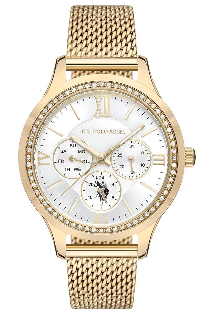 U.S. Polo Assn USPA2022-05 37 mm Altın Çelik Kordon Analog Kadın Kol Saati