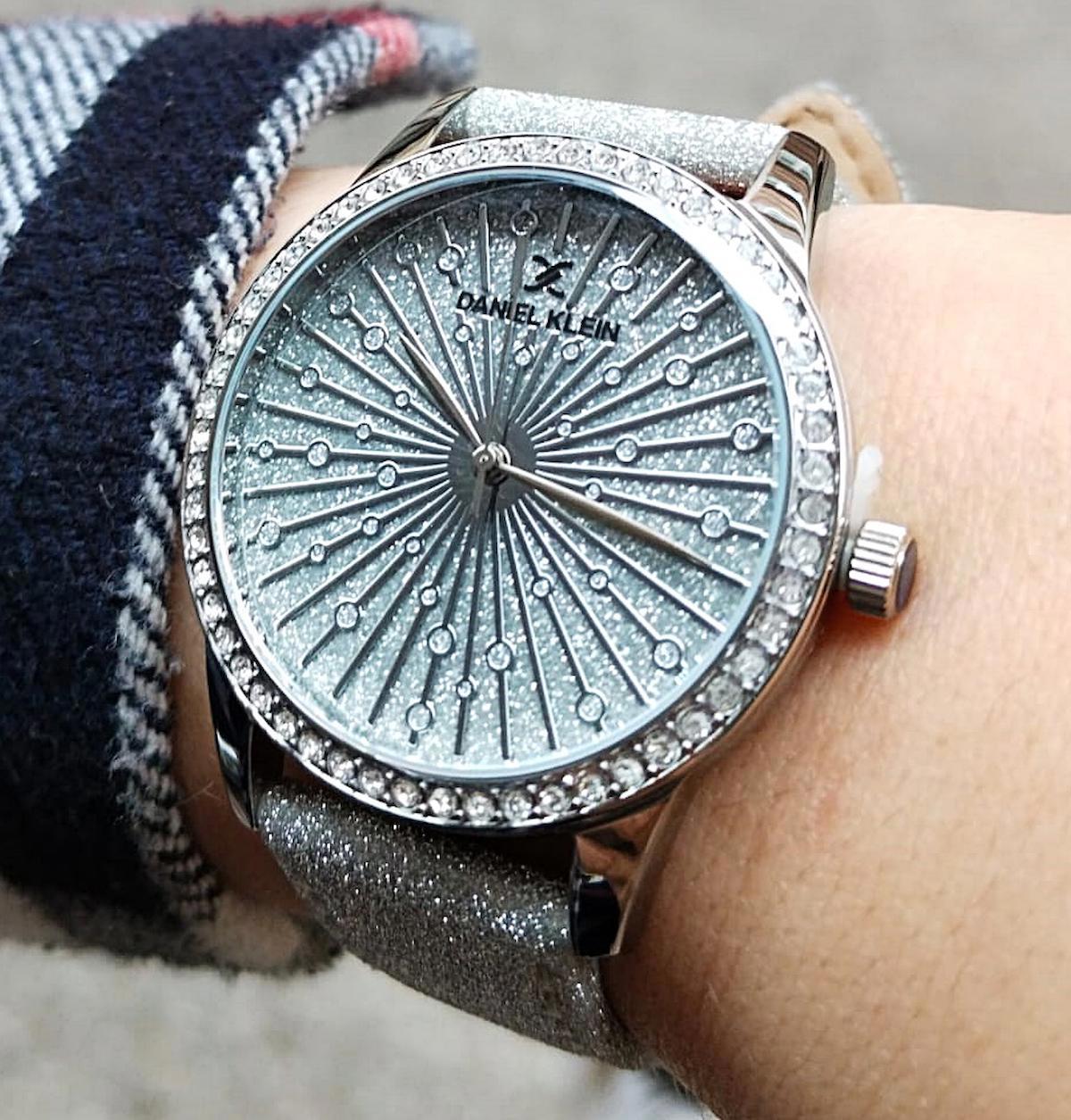 Daniel Klein 36 mm Gri Deri Kordon Analog Kadın Kol Saati