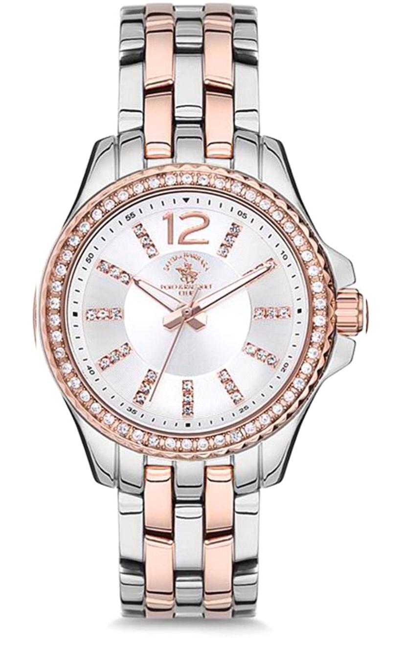 Santa Barbara Polo & Racquet Club SB.10.1180.1 34 mm Gri-Rose Gold Çelik Kordon Analog Kadın Kol Saati