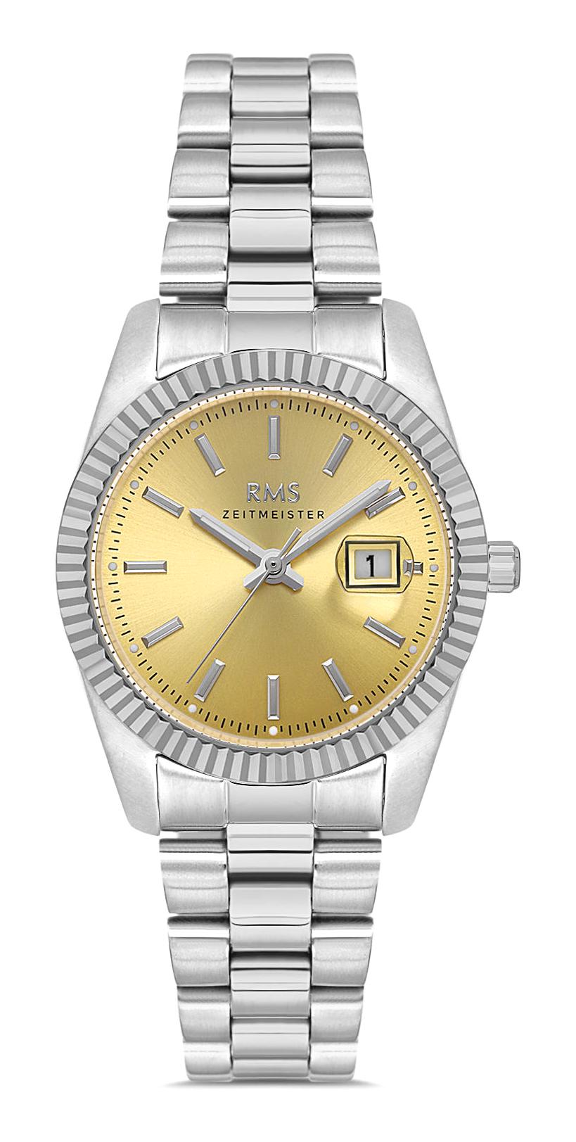 Romanson RMS.1.AG1536.07 Takvimli 30 mm Gri Çelik Kordon Analog Kadın Kol Saati