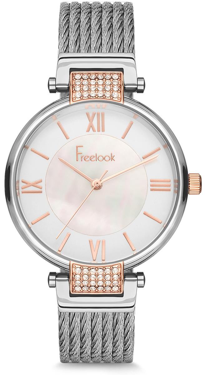 Freelook F.8.1070.02 38 mm Gri Çelik Kordon Analog Kadın Kol Saati