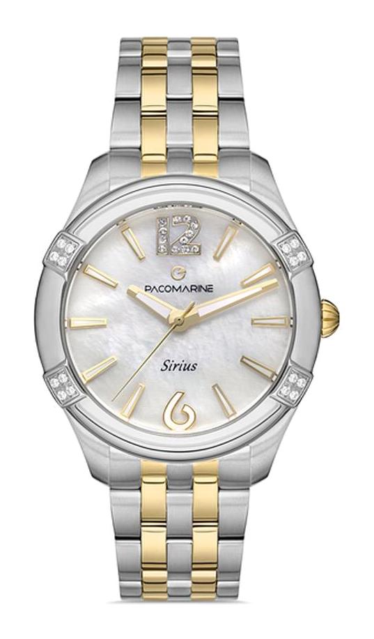 Pacomarine PM.61228.07 36 mm Altın-Gri Çelik Kordon Analog Kadın Kol Saati