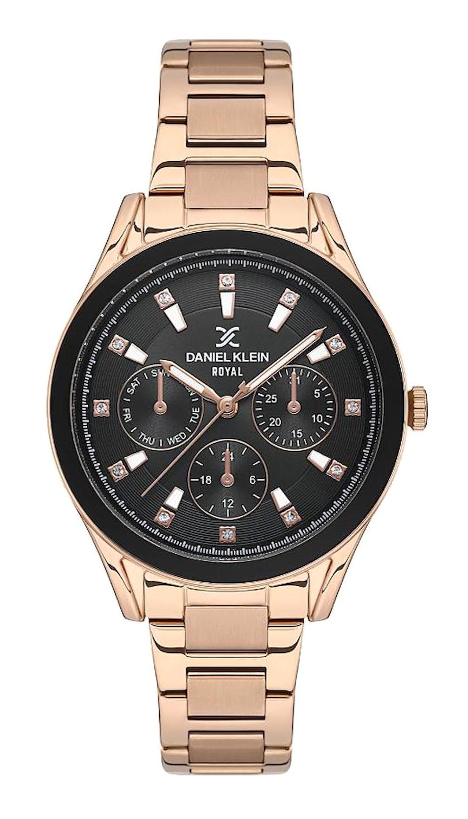 Daniel Klein DKE.1.10570-4 Takvimli 40 mm Rose Gold Metal Kordon Analog Kadın Kol Saati