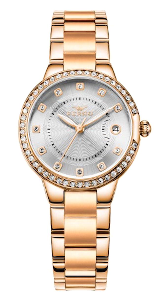 Ferro FL21349A-C 30 mm Rose Gold Metal Kordon Analog Kadın Kol Saati