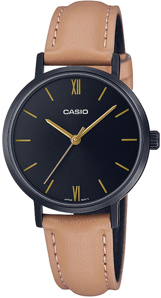 Casio LTP-VT02BL-1AUDF 36 mm Kahverengi Deri Kordon Analog Kadın Kol Saati