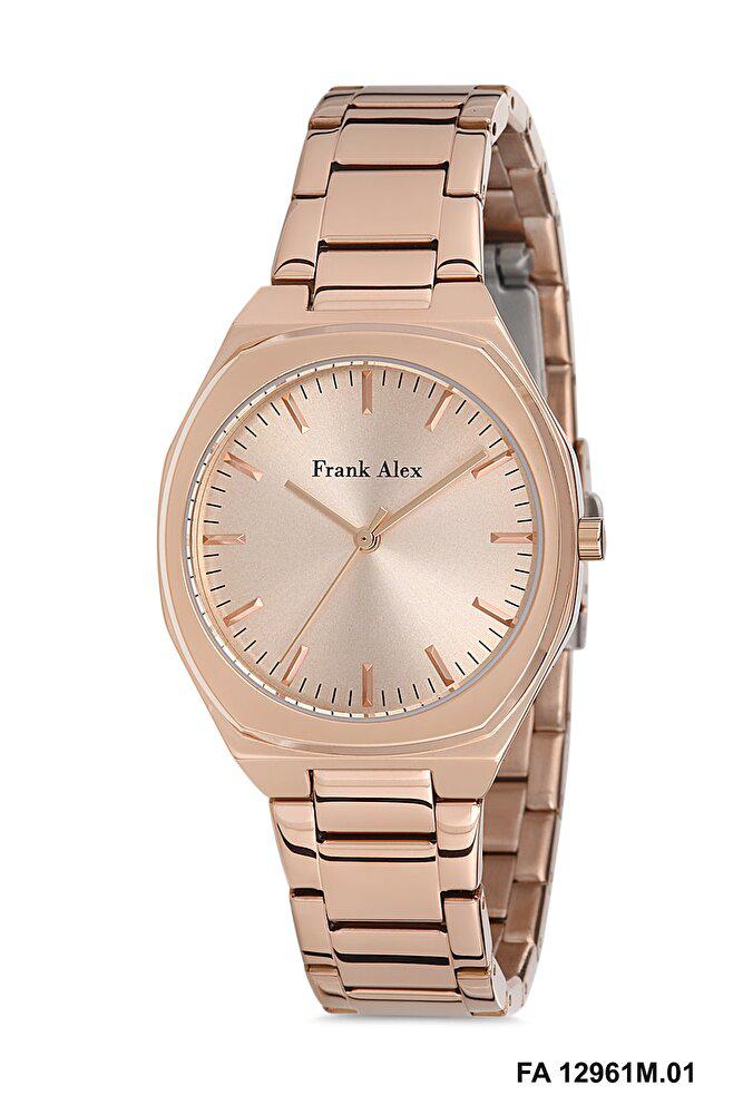 Frank Alex FA.0721.12961M.01.640591 34 mm Rose Gold Metal Kordon Analog Kadın Kol Saati