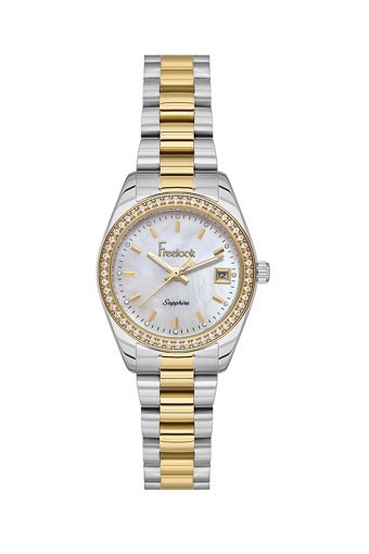 Freelook FL.1.10093.1 Takvimli 30 mm Altın-Gri Çelik Kordon Analog Kadın Kol Saati