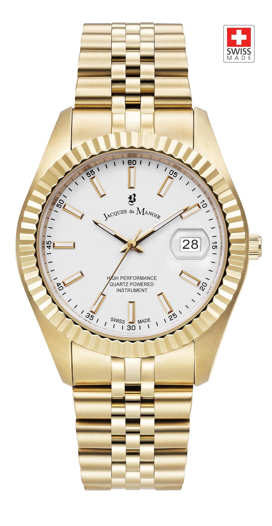 Jacques Du Manoir JWN01706 40 mm Altın Çelik Kordon Analog Kadın Kol Saati