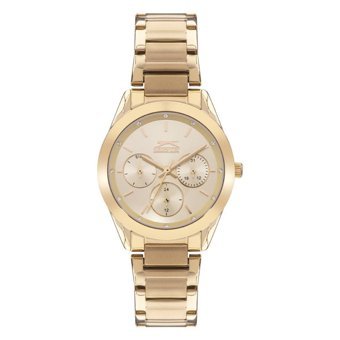 Slazenger SL.09.2033.4.02 Takvimli 35 mm Altın Çelik Kordon Analog Kadın Kol Saati