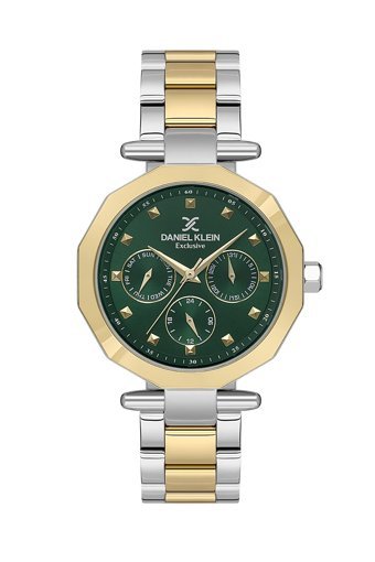 Daniel Klein DK.1.13605-3 Takvimli 34 mm Altın-Gri Metal Kordon Analog Kadın Kol Saati