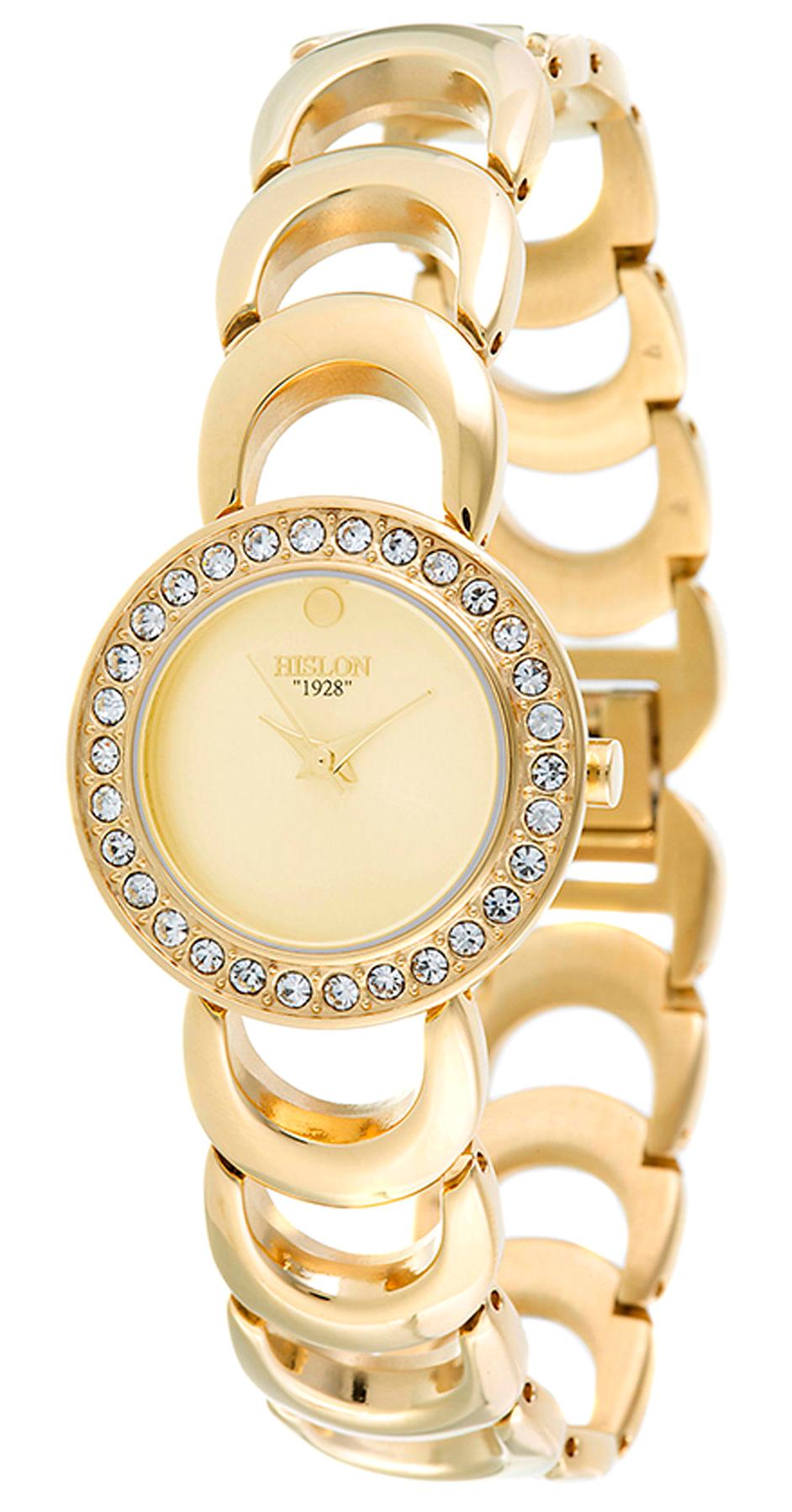 Hislon 3463-22161 28 mm Altın Çelik Kordon Analog Kadın Kol Saati