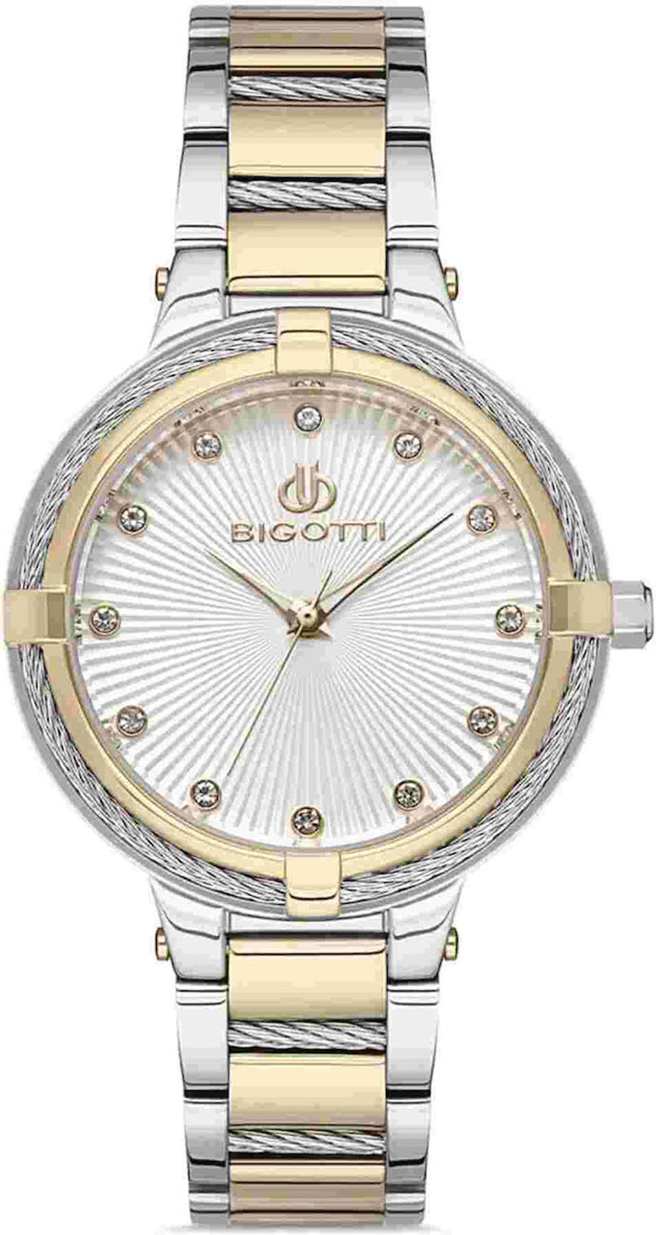 Bigotti BG.1.10227.5 36 mm Altın-Gri Çelik Kordon Analog Kadın Kol Saati