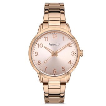 Ferrucci FRC.14324M.03 36 mm Rose Gold Çelik Kordon Analog Kadın Kol Saati