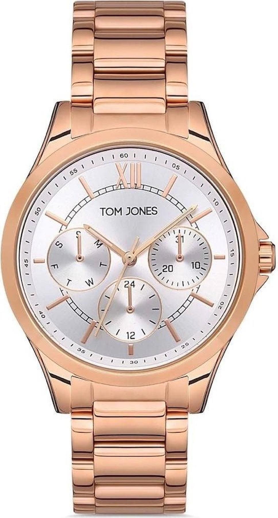 Tom Jones TJ.1.1979.05 Takvimli 36-40 mm Rose Gold Çelik Kordon Analog Kadın Kol Saati