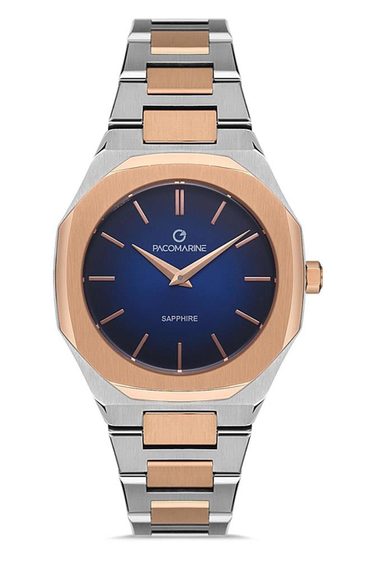 Pacomarine PM.22022.08 36 mm Gri-Rose Gold Çelik Kordon Analog Kadın Kol Saati