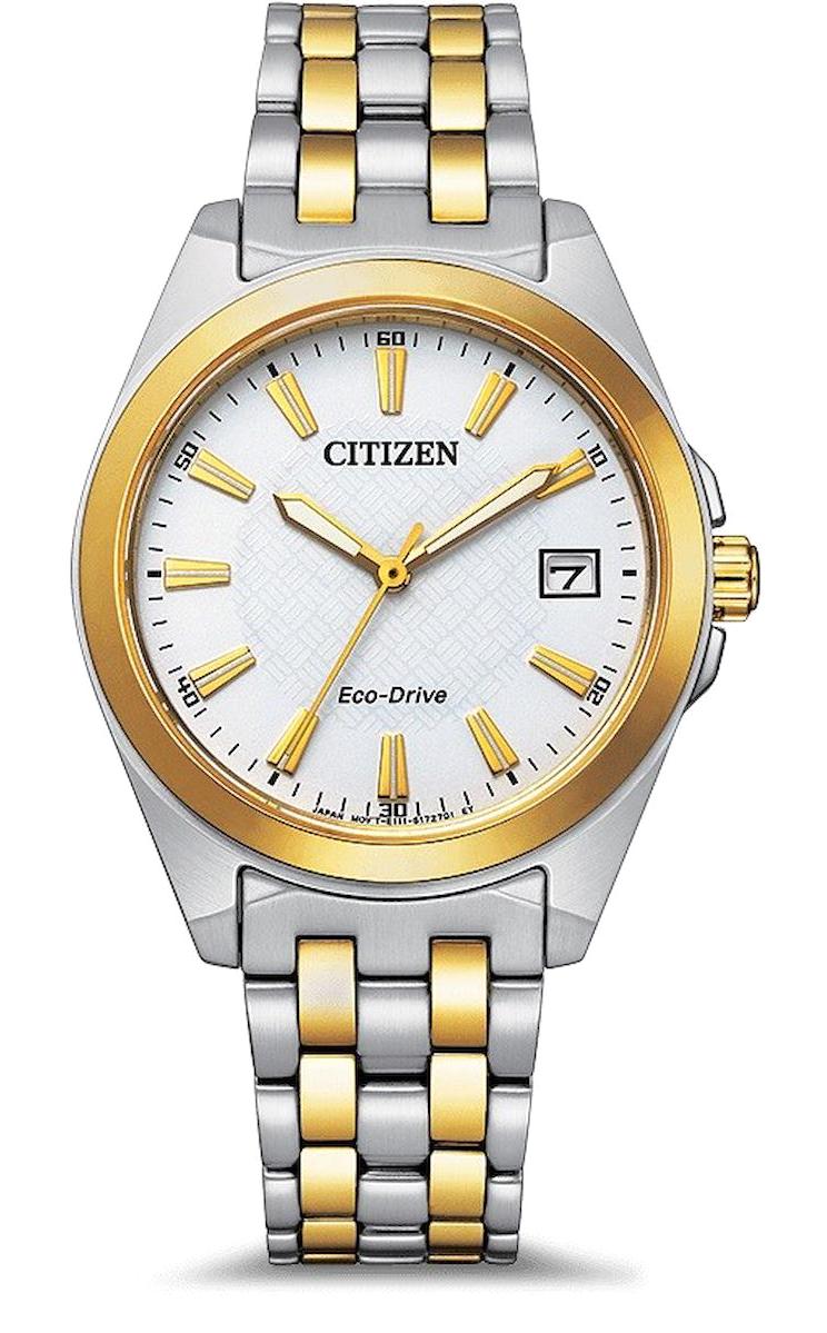 Citizen EO1214-82A 33.5 mm Altın-Gri Çelik Kordon Analog Kadın Kol Saati