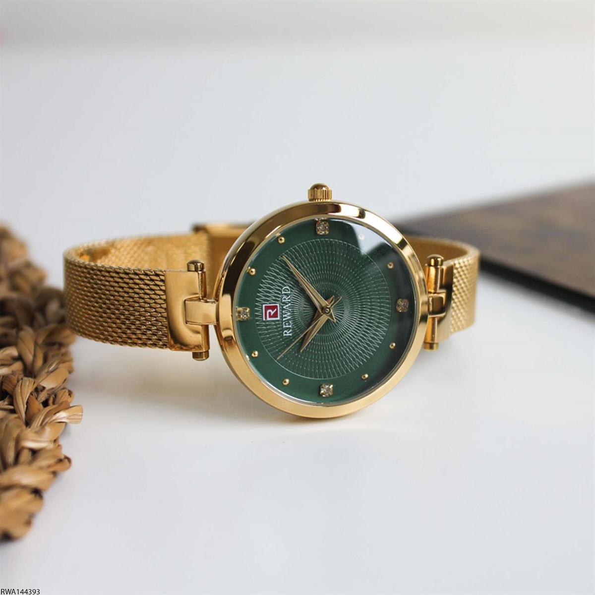 Reward RWA144393 35 mm Altın Çelik Kordon Analog Kadın Kol Saati