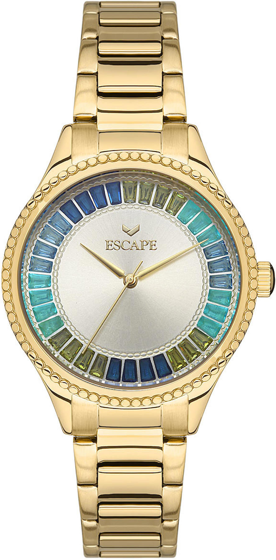 Escape ESCP203802 25 mm Altın Çelik Kordon Analog Kadın Kol Saati