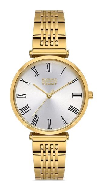 Michael Tommy MT41003L-SB33 32 mm Altın Çelik Kordon Analog Kadın Kol Saati