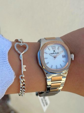 Daniel Klein DK.FT.1.377 31-35 mm Altın-Gri Çelik Kordon Analog Kadın Kol Saati