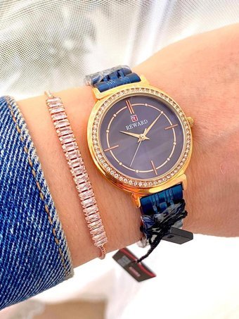 Reward 34 mm Lacivert Çelik Kordon Analog Kadın Kol Saati