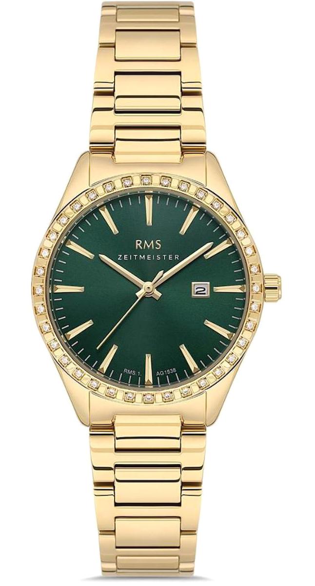 Romanson RMS.1.AG1538.02 Takvimli 32 mm Altın Çelik Kordon Analog Kadın Kol Saati