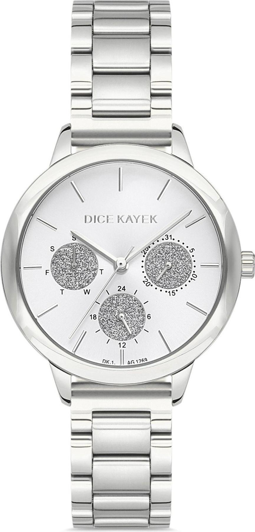 Dice Kayek DK.1.AG1269.01 35 mm Gri Çelik Kordon Analog Kadın Kol Saati