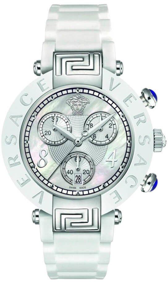 Versace VRSC92CCS1D497S001 34 mm Beyaz Silikon Kordon Analog Kadın Kol Saati