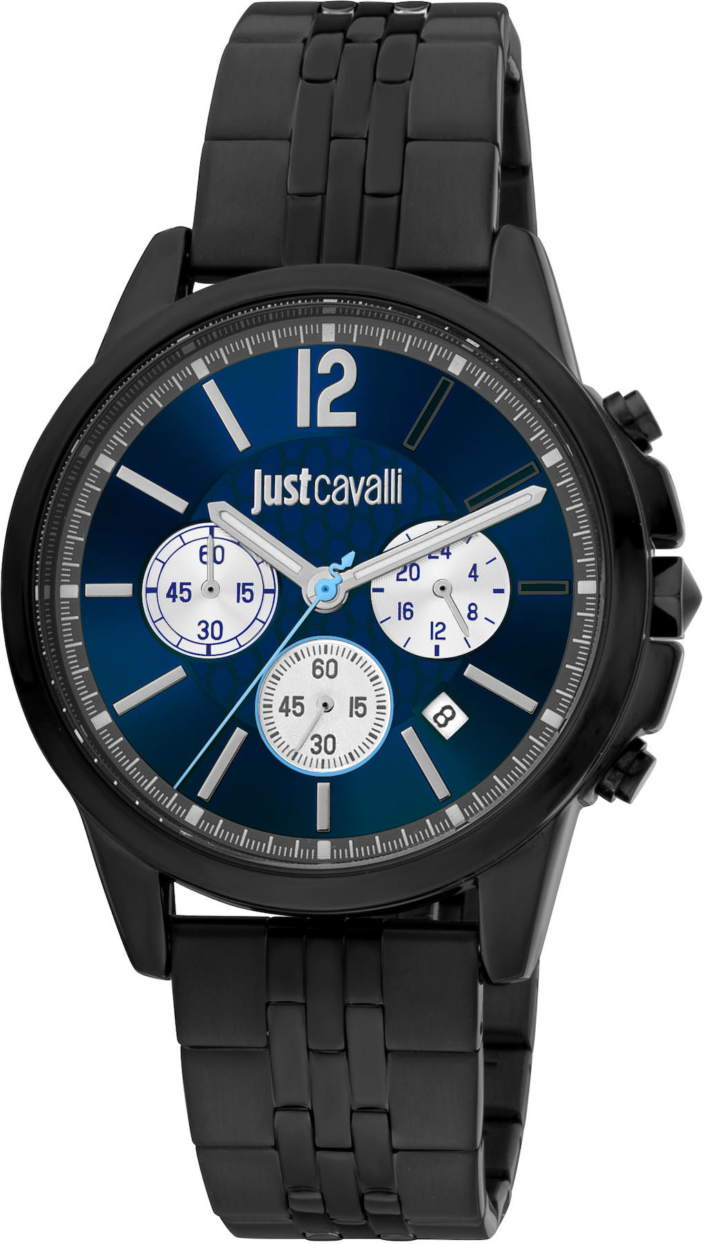 Just Cavalli JC1G175M0275 Takvimli 34 mm Siyah Çelik Kordon Analog Kadın Kol Saati