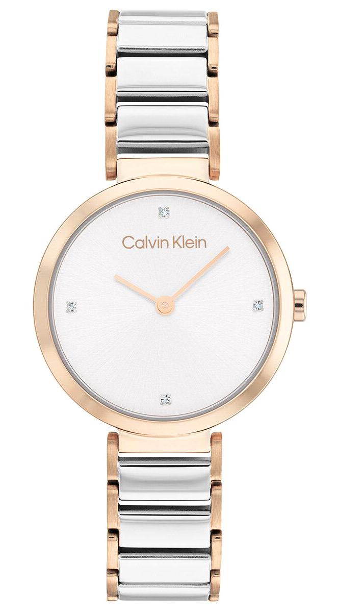 Calvin Klein CK25200139 34 mm Gri-Rose Gold Çelik Kordon Analog Kadın Kol Saati