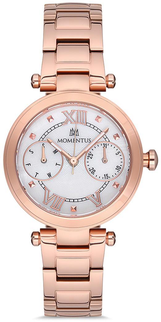 Momentus CS374R-02SR Takvimli 32 mm Rose Gold Çelik Kordon Analog Kadın Kol Saati