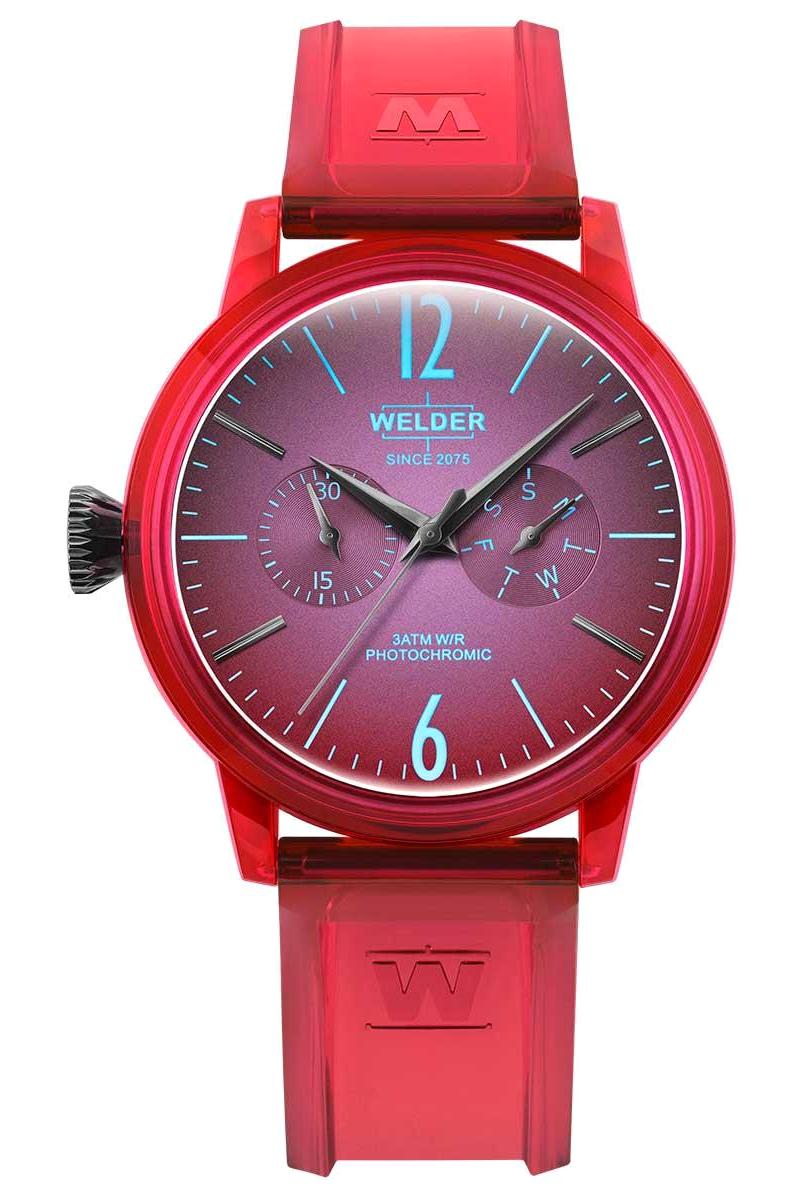 Welder Watch WWRP403 Takvimli 45 mm Kırmızı Plastik Kordon Analog Erkek Kol Saati