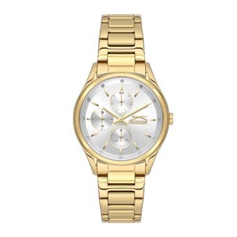 Slazenger SL.09.2063.4.05 Takvimli 38 mm Altın Çelik Kordon Analog Kadın Kol Saati