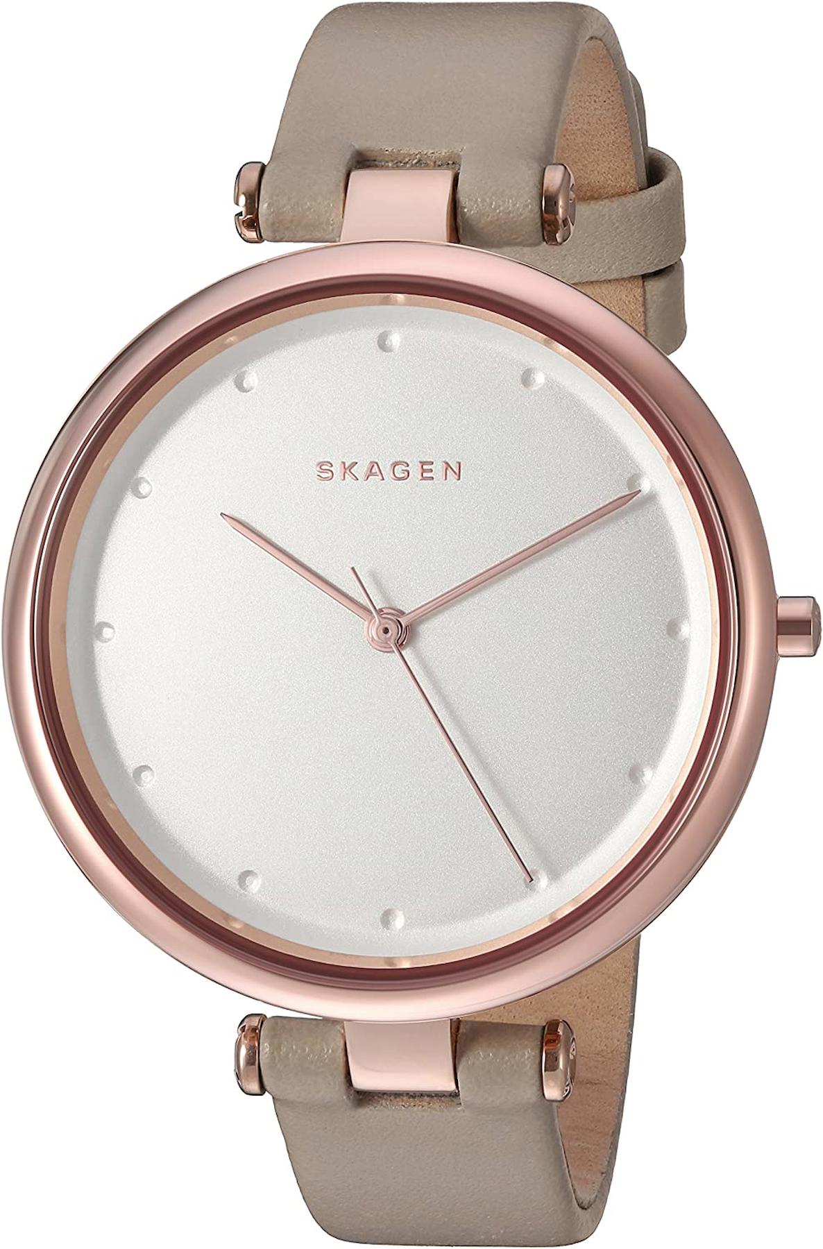 Skagen SKW2484 38 mm Gri Deri Kordon Analog Kadın Kol Saati