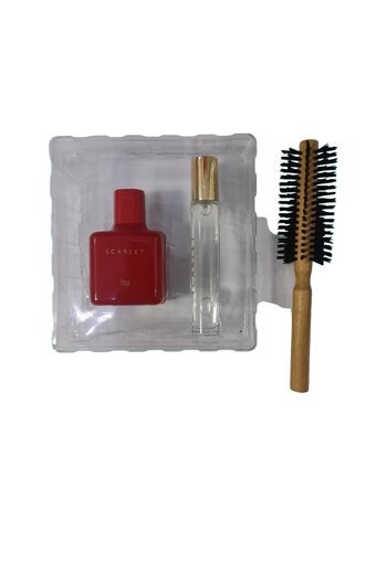 Rebul Scarlet 3 Parça Mini Kadın Parfüm Seti EDP-EDT 50 ml + 20 ml Edp + Hediye Fön Fırçası