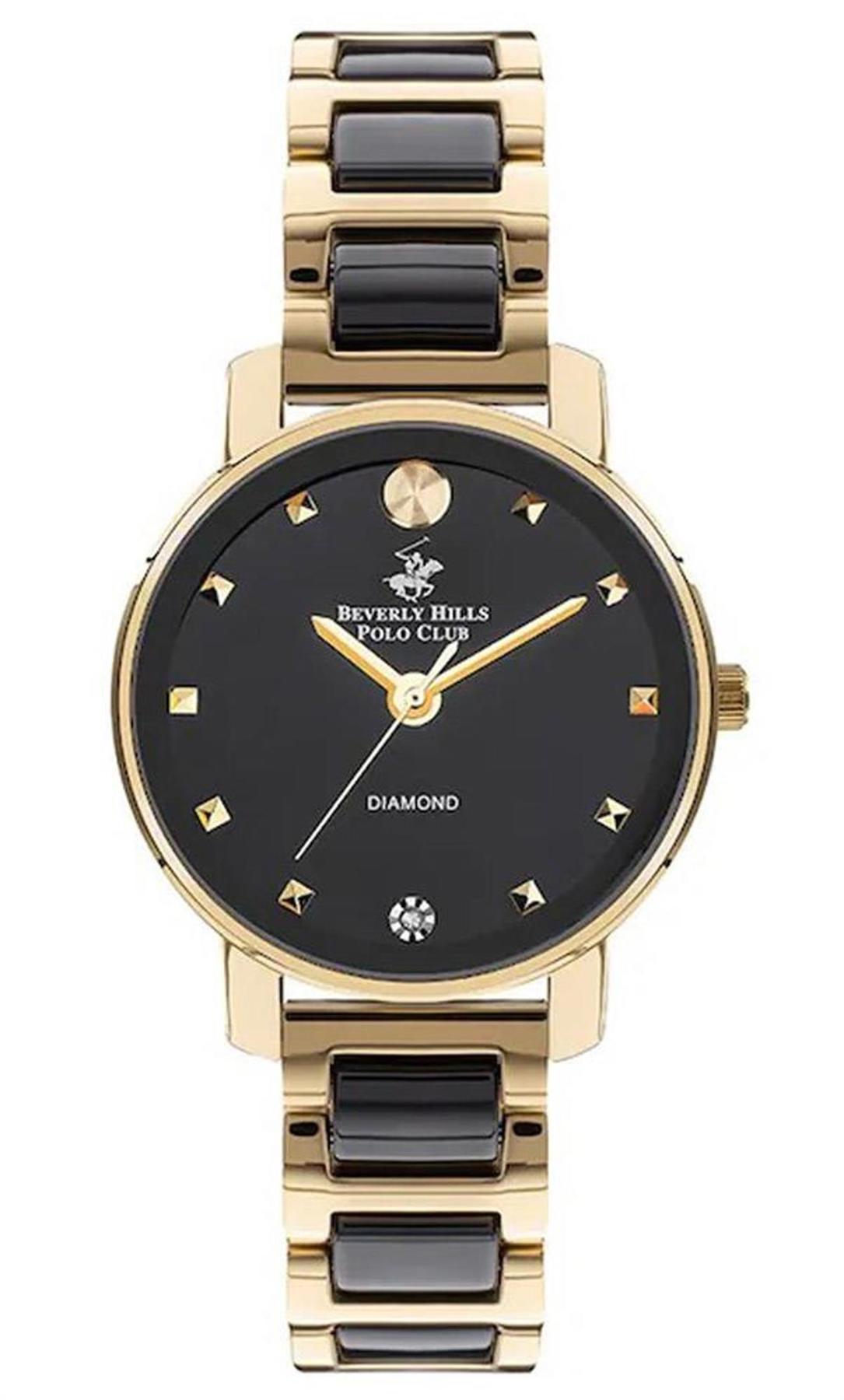 Beverly Hills Polo Club BP3349X.150 36 mm Altın-Siyah Çelik Kordon Analog Kadın Kol Saati
