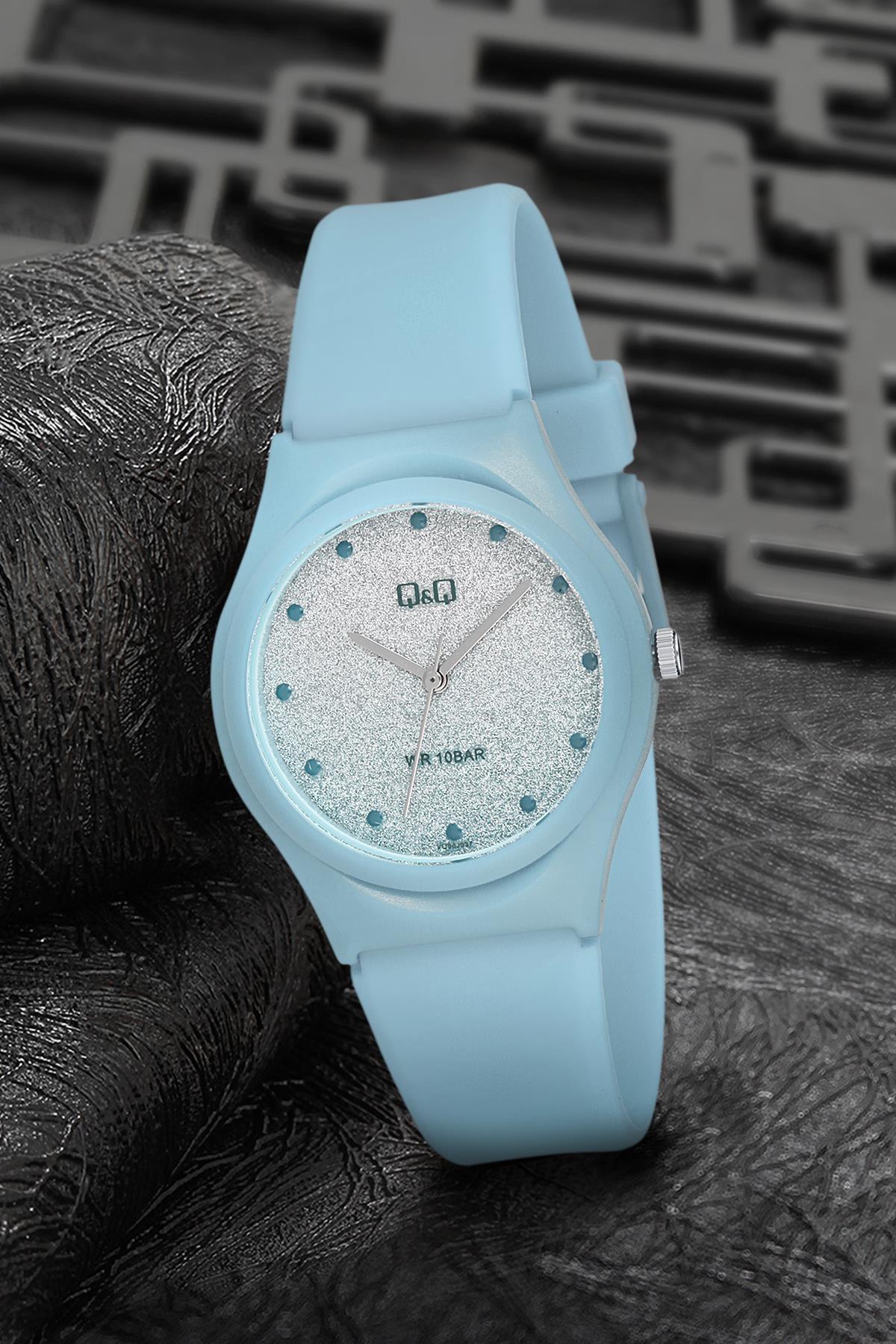 Q&Q 3P662 36 mm Mavi Silikon Kordon Analog Kadın Kol Saati