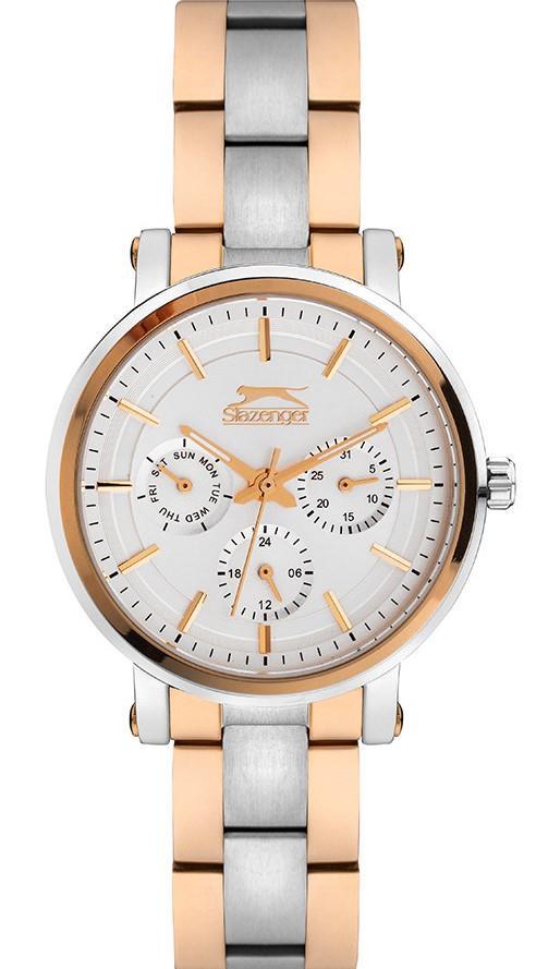 Slazenger SL.09.1835.4.01 Takvimli 36 mm Gri-Rose Gold Çelik Kordon Analog Kadın Kol Saati