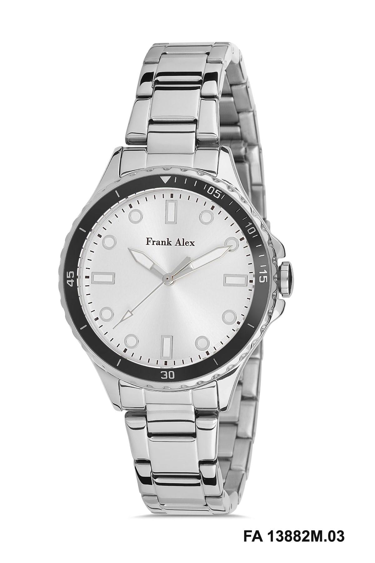 Frank Alex FA.0922.13882M.03 34 mm Gri Çelik Kordon Analog Kadın Kol Saati