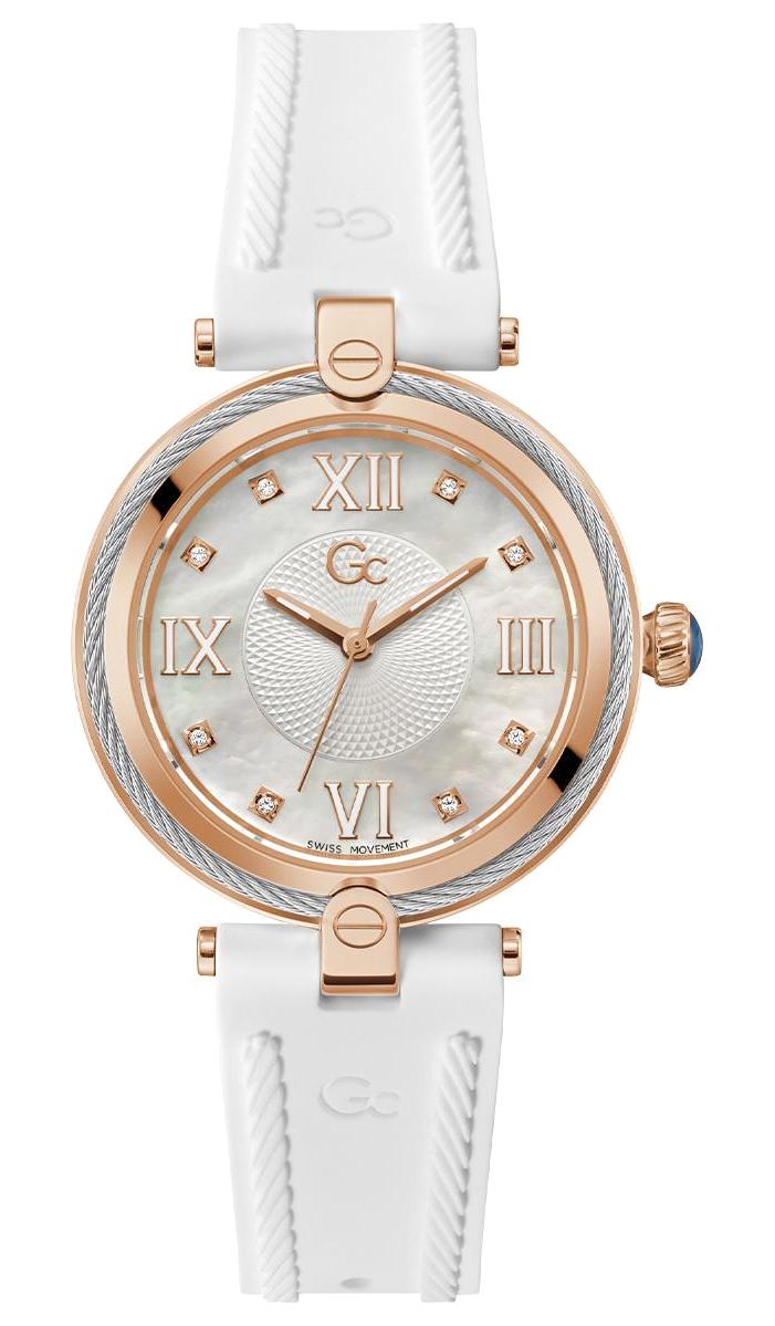 Guess GCZ15003L1MF 34 mm Beyaz Silikon Kordon Analog Kadın Kol Saati