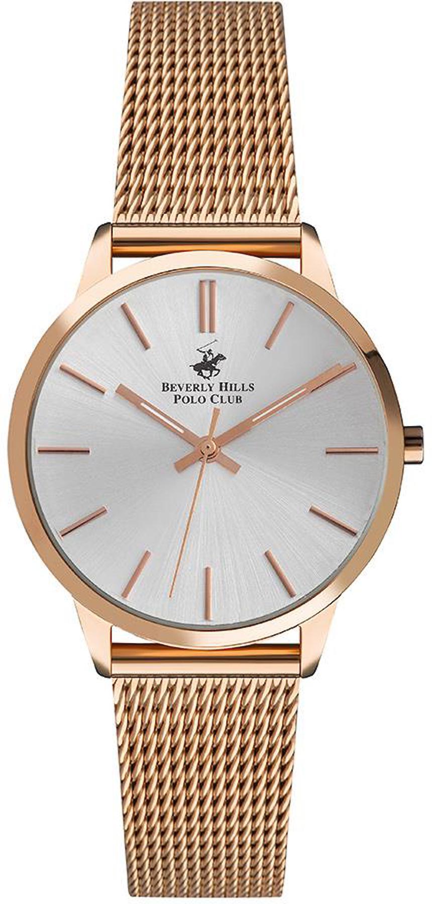 Beverly Hills Polo Club BP3156C.430 35 mm Rose Gold Çelik Kordon Analog Kadın Kol Saati