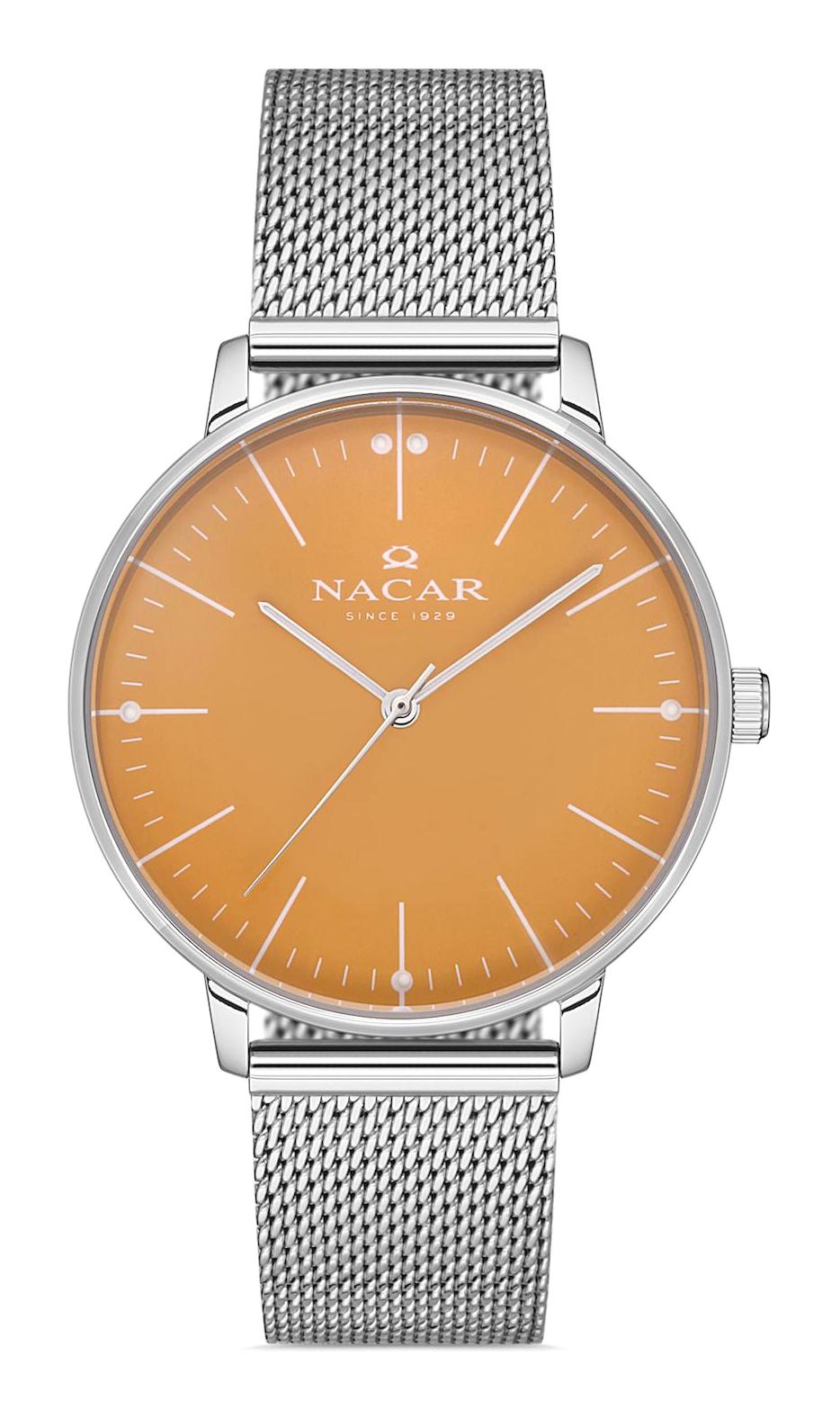 Nacar 36390019-AOM 38 mm Gri Hasır Kordon Analog Kadın Kol Saati