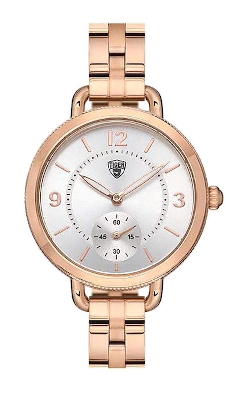 Tiger 563D 20-25 mm Rose Gold Çelik Kordon Analog Erkek Kol Saati