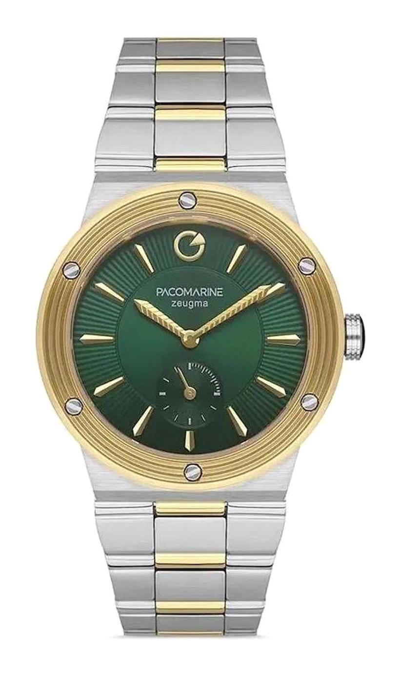 Pacomarine PM.22151.02 38 mm Altın-Gri Çelik Kordon Analog Kadın Kol Saati