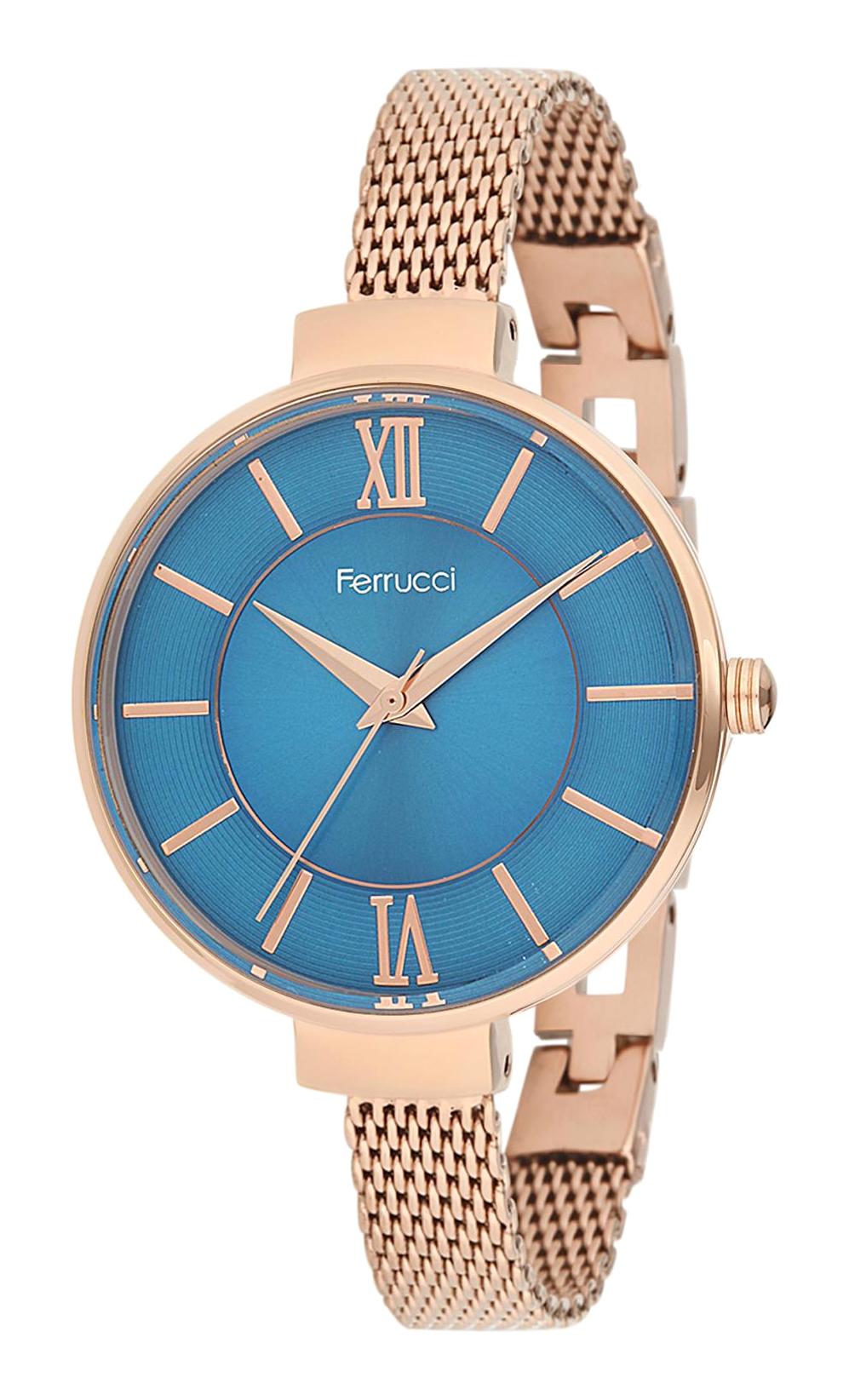 Ferrucci 8FM969 38 mm Rose Gold Çelik-Hasır Kordon Analog Kadın Kol Saati