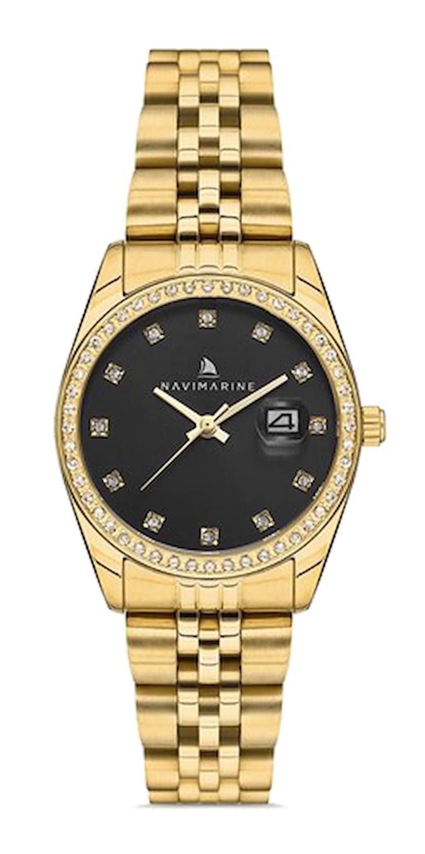 Navimarine VM70-B2 Takvimli 26 mm Altın Çelik Kordon Analog Erkek Kol Saati