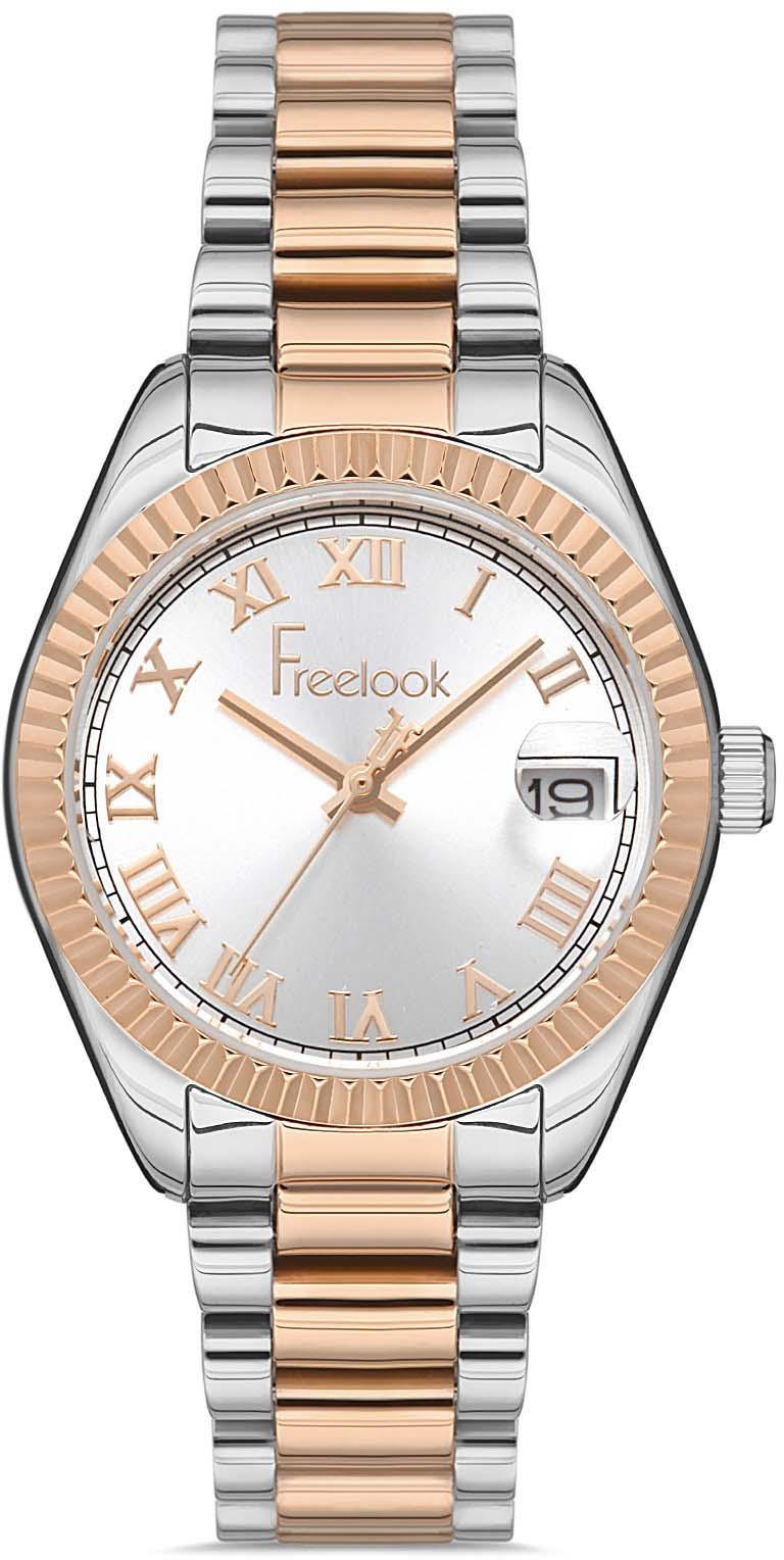 Freelook FL.1.10237.6 30 mm Gri-Rose Gold Çelik Kordon Analog Kadın Kol Saati